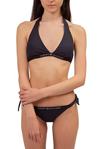 Tommy Hilfiger Damen Bikinitop Triangle Herausnehmbare Polster, Schwarz...