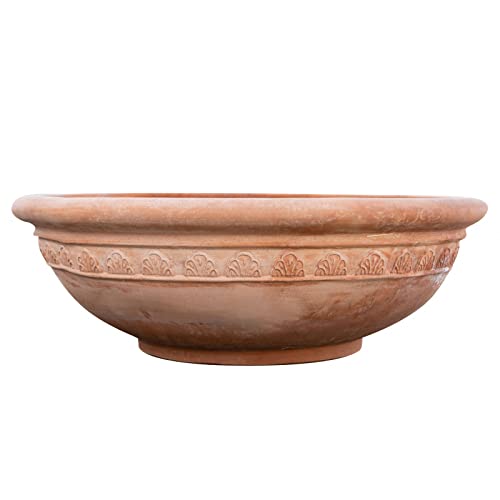 Vaso Terracotta Toscana 68x49 Cm - Grande, Fatto A Mano, Resistente Al Gelo, Made In Italy - Foto 8