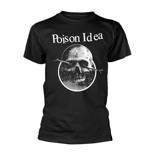 T-shirt Poison Idea Skull Logo noir streetwear rock pour homme 3XL