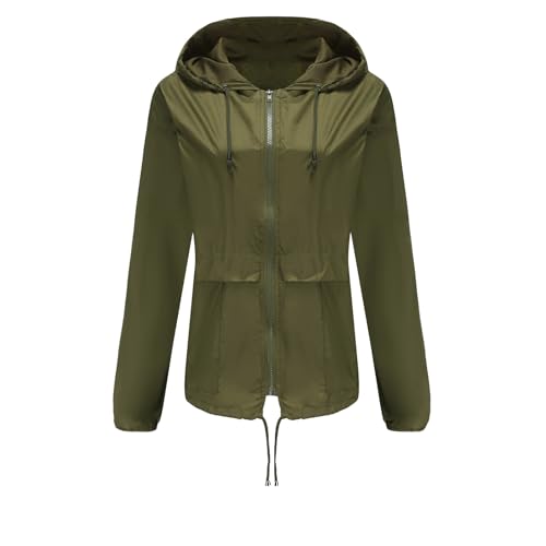 Chubasquero impermeable para mujer con cremallera frontal y diseño transpirable reutilizable
