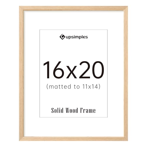 upsimples 16x20 Picture Frame Solid Wooden Nursery Decor 1Pack Natural