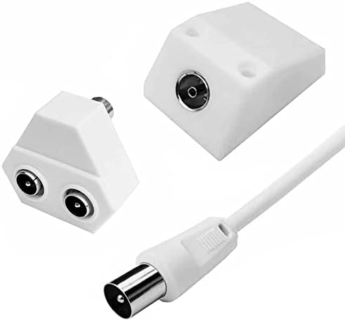 wilko Tv Aerial Extension Kit 15M, 15M TV Aerial Extension Kit, Includes Coax Cable for Optimum Performance, Two-Way Coax Splitter