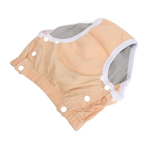 Yinhing M Pañal de Tela para Adultos Lavable A Prueba de Fugas Transpirable Algodón Pañal para Incontinencia para Ancianos Diseño Suave y Cómodo para Personas Mayores Color Naranja (S)