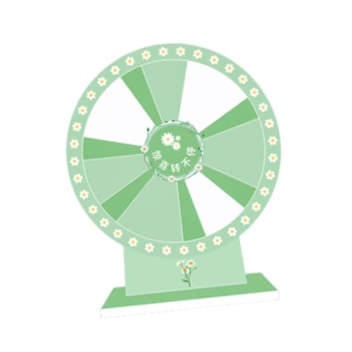 SM SunniMix Tabletop Prize Turntable Roulette Wheel with Pen Party Supplies Compact Tabletop Fortune Wheel for Pub Promotional Activities, Style C