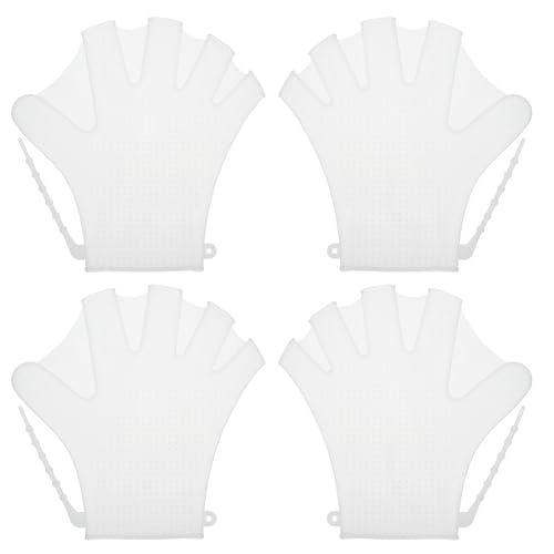Gants de natation homme et femme PATIKIL blancs pour entraînement piscine et plongée avec tuba