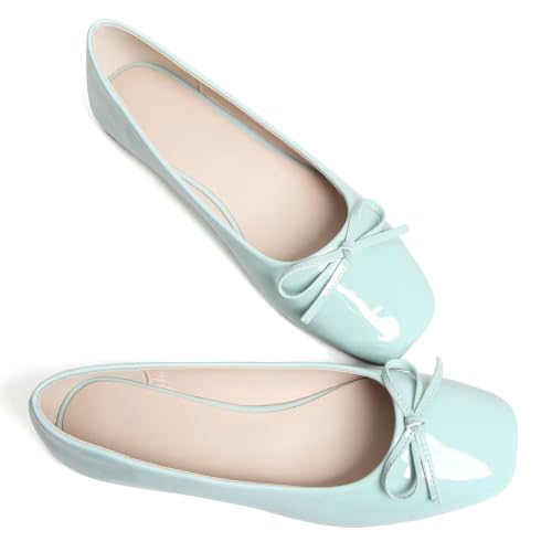 Image of Dear Time Women's Casual Foldable Ballet Flats Square Toe Ballerina Flats Shoes Comfortable