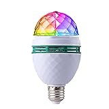 Ericetion 1 Pc Rotating Led Light, Bombilla Colorida De 3w Rgb Crystal Ball Para La Boda De La Barra De La Fiesta De Discoteca
