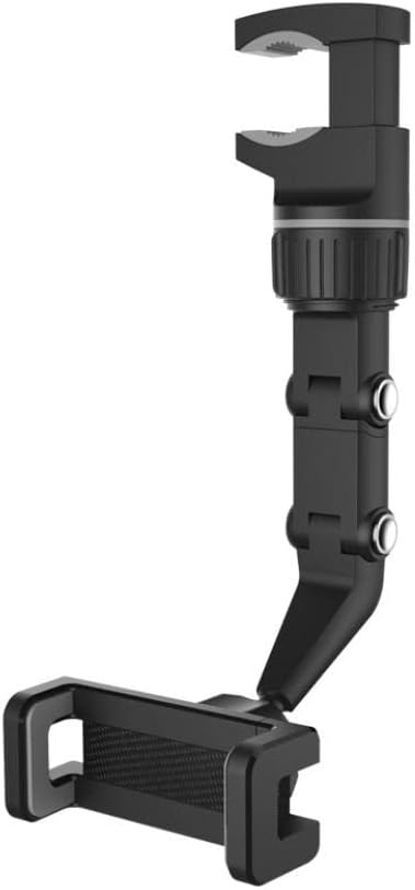 BoxWave Car Mount Compatible with Nokia 2780 Flip - Rearview Mirror Car Mount, Rear View Mirror Adjustable GPS Car Mount - Jet Black image 2