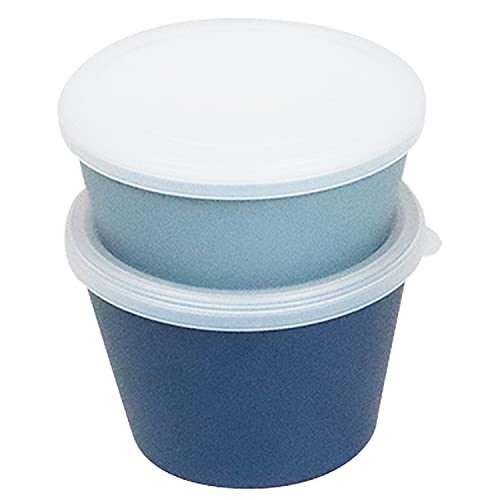 竹中 デリカップ 抗菌 ネイビー 上段約300ml 下段約500ml T-06635