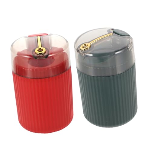 SOLUSTRE 2pcs Portable Toothpick Holder Press Type Dispenser for Kitchen Dining Table Toothpick Container Easy to Use and Stylish Design