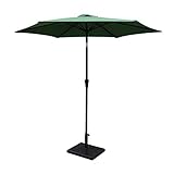 iPatio - 9ft Outdoor Patio Umbrella with Push Button Tilt and Crank, Ribbed Sections, Garden, Deck,