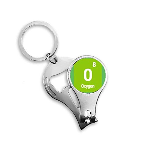 Oxygen Chemical Element Science Nail Nipper Ring Key Chain Bottle Opener Clipper
