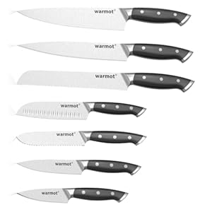 Kitchen Knife Set, 7 Pieces Ultra Chef Knife Sets with Ergonomic Handle High Carbon Stainless Steel Knife Set with Gift Box