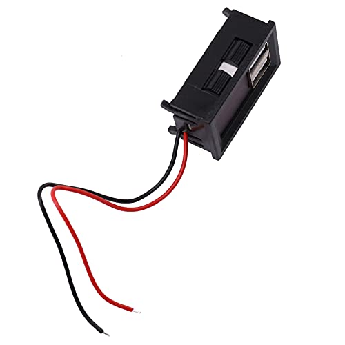 Voltmètre 12V avec affichage LED rouge et chargeur USB 5V2A pour tableau de bord