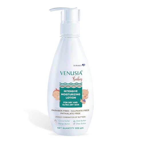 VENUSIA Dr. Reddy's Baby Intensive Moisturizing Lotion | Safe, Hydrating and Gentle | Goodness of Shea, Aloe, Cocoa and Mango Butter | Soothes Baby Skin | 300g