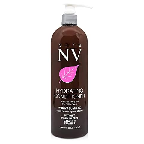 Pure NV Hydrating Conditioner For Ultimate Hydration, Softness & Shine, Made From Natural Vitamins & Minerals, Keratin, Collagen & Argan Oil Infused To Repair, Restore & Strengthen 33.8 Oz. Cover