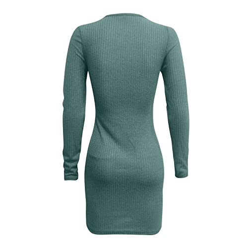 Robe pull tricotée chaude et extensible avec col zippé modulable - 4