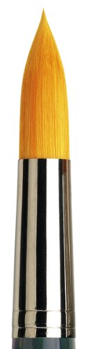 Image of da Vinci Watercolor Series 5570 CosmoTop Nova Paint Brush, Round Synthetic with Short Green Handle, Size 30