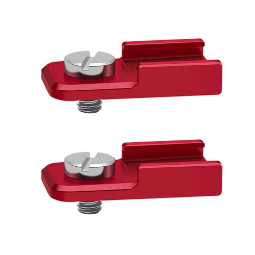 Tiardey Camera Cold Shoe Mount Hot Shoe Mount Adapter With 1/4 In Screw Metal Cold Shoe Mount Extension Bracket Adapter For Fill Lights Flash Bracket 2pcs