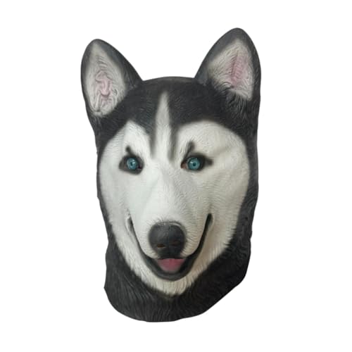 Colcolo Hundekostüm-Maske, Halloween-Latex-Maske, realistische Gruselmaske, Hunde-Cosplay-Requisiten für Cosplay-Neuheiten, Festivals, Kostümpartys, Heiser