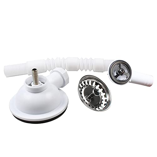 Miniatura 3 de Talea Acero Inoxidable 304 Tornillo Largo De 5,5 Cm Fregadero De Cocina 114 Mm Desagüe Tipo Cuenco Colador De Desagüe Con Rebosadero 2 Tipos De Rebosadero Xk186ge