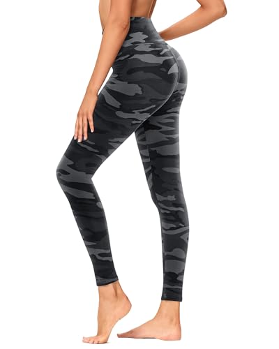GAYHAY High Waisted Leggings for Women - Soft Opaque Slim Tummy Control Printed Pants for Running Cycling Yoga