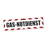 PantherPixel Magnetschild Gas Notdienst Auto KFZ Gasnotruf Heizung Magnetfolie Wetterfest Magnetisch 20 x 5 cm Standard