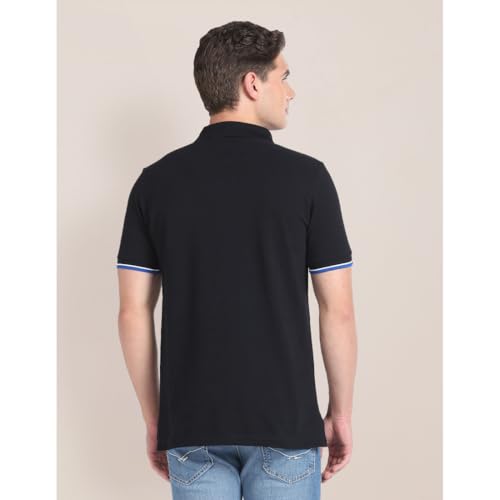 Image of U.S. Polo ASSN. Solid Slim Fit Polo T Shirts for Men - 100% Cotton, Half Sleeves Mens Tshirt