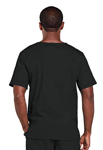 Image of Cherokee Scrubs for Men & Women V-Neck Scrub Top with 4 Pockets, Cotton Blend Soft Stretchy Easy Care Nursing Uniform - 4725