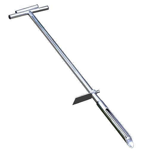 40 Inches Professional Stainless Steel Soil Sampler Probe with Ejector Foot Pedal Reusable Sample...