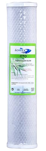 Image of IONIX Carbon Block Filter for Duo Tank Water Filtration, Dual Filter, Sediment, Scaling & Hard Water Treatment (Pack of 1)