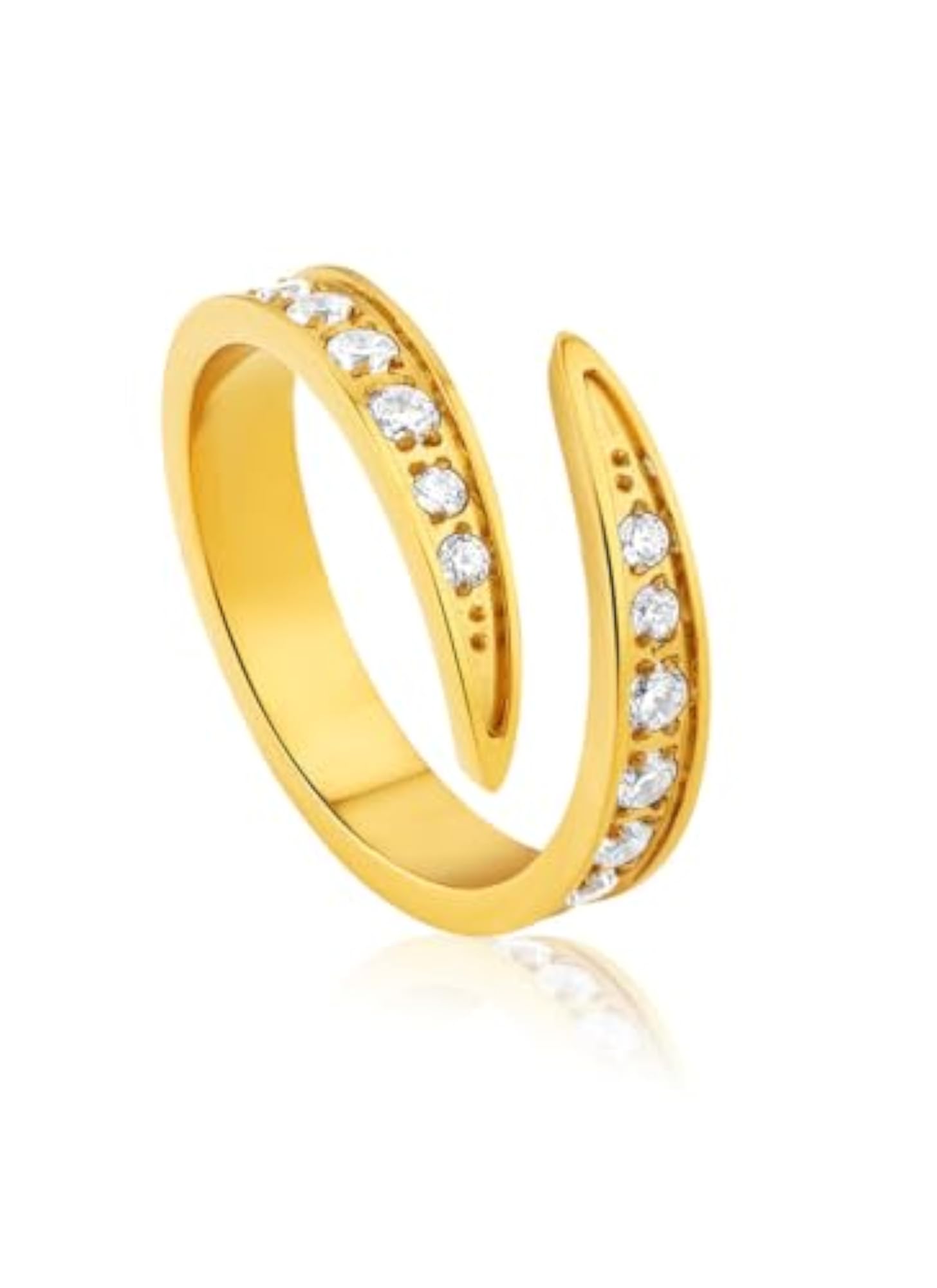Open Grace Adjustable Ring, Elegant Minimalist Design