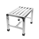 Seguro y práctico para todas las edades: el taburete de acero inoxidable es ideal para personas mayores, y personas con movilidad reducida. funciona como taburete de ducha para ancianos, taburete de inodoro para o un práctico reposapiés de acero inoxidable en el hogar, taburete de bañera o taburete pequeño para el baño