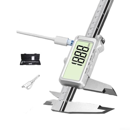 Calibrador digital de acero inoxidable con carga tipo C de 150mm 6