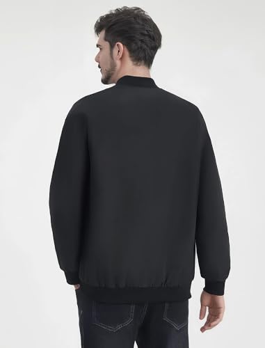 Mens Bomber Jacket Black Windbreaker Jackets Lightweight Casual Stylish Flight Varsity Light Jackets for Men4