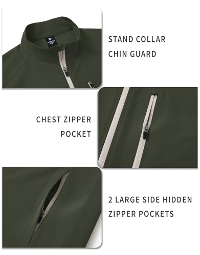 Image of M MAELREG Mens Vests Outerwear Windproof Lightweight Softshell Vests Zip Pockets Sports Sleeveless Jacket Golf Vests for Men