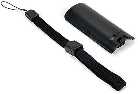 Battery Door Lid Cover Back Cover Pack Case Shell + Hand Strap Lanyard for Wii Remote Controller Replacement (Black)