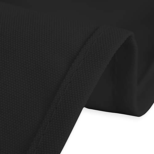 Linentablecloth 60 X 126-Inch Rectangular Polyester Tablecloth Black #TOP1