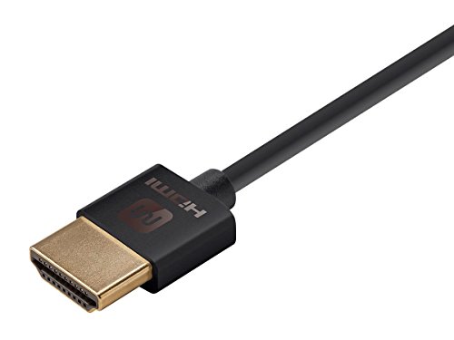 Monoprice 113580 Hdmi High Speed Cable - 3 Feet - Black, 4K@60Hz, Hdr, 18Gbps, 36Awg, Yuv 4:4:4 - Ultra Slim Series #TOP2