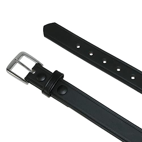 Boston Leather 1-1/4" Garrison Leather Belt | Black 442