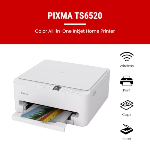 Canon PIXMA TS6520 Wireless Color Inkjet Printer Duplex Printing Copier Scanner 1 42 OLED - image 2
