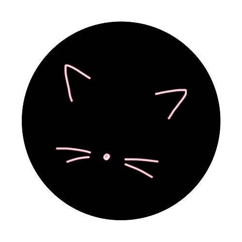 Pink Cat Whiskers - Black Popsockets Popgrip: Swappable Grip For Phones & Tablets #TOP2