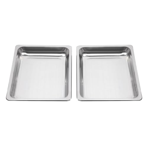 TFIANYNI Edelstahl Chafing Dish Buffet Set 40x27x25cm, 6L Rechteck Buffetwärmer Speisewärmer Mit Deckel, Nahrungsmittelpfannen Und Brennstoff Halter, Für Catering Parteien – Bild 8