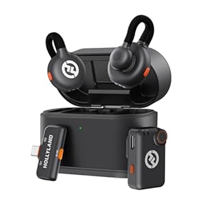 Hollyland Lark M2S Mini Combo (Camera RX+Type-C RX) Wireless Microphone for Camera/iPhone/Android/Laptop, 7g Lightweight, Titanium Clip, 300m Range, Content Creators, Online-Teaching, Streaming