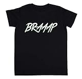 Normale Passform Brap Braap Braaap Unisex Kinder Jungen Mädchen T-Shirt Schwarz Größe XS - Unisex Kids Boys Girls\'s T-Shirt Black