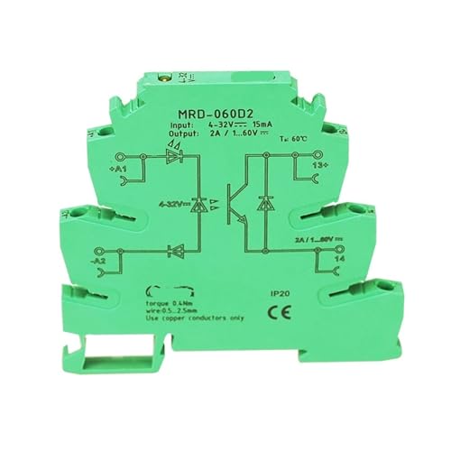 Carte de contrôle relais SSR vert 2A MRD-060D2 entrée 5V 12V 24V CC LED