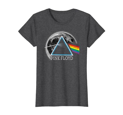Image of Official Pink Floyd Dark Side of The Moon Rock Band Music T-Shirt, Women, Dark Heather Grey, X-Large