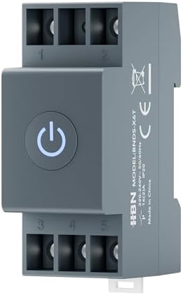 HBN Smart Life WIFI Hutschiene Schalter für Home Mit Energieüberwachung, Wireless Fernbedienung 16A, Timer Zeitschalter, Sprachsteuerung, 35 mm DIN-Schienenmontage