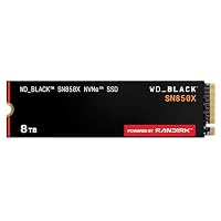 WD_BLACK SN850X NVMe SSD 8 TB interne SSD (Gaming Speicher, PCIe Gen4-Technologie, Lesen 7.200 MB/s, Schreiben 6.600 MB/s) Schwarz – Ansicht 1