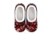 Snoozies Women's Ballerina Metallic Shine Red Sequin Slippers-Large (9-10)
